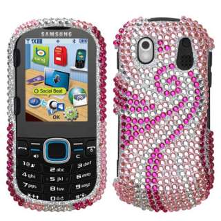 Pink Wave Bling Case Cover for Samsung Intensity 2 u460  