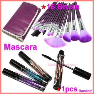 Manly 120 Full Color Eyeshadow Palette B + Mascara + 16 Makeup Brush 