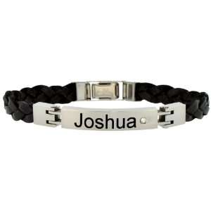   Guy Men Male ID Bracelet with Cutstom Laser Engraving Service Included