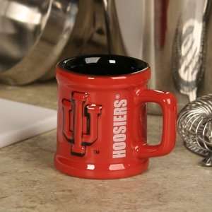  Indiana Hoosiers Crimson 2 oz. Sculpted Team Shot Mug 