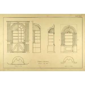   Interior Cupboard Design Fanned Arches Art   Original Lithograph Home