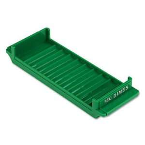  Plastic Interlocking Tray for Rolled Coin Storage   Green 