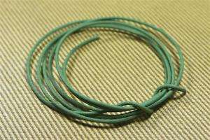 20 AWG vintage style solid cloth wire 6 ft   GREEN  