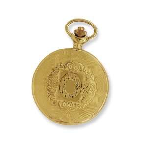  Jacques du Manoir Gold tone Brass Shield Pocket Watch 