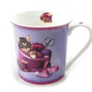  Mug cup Chat Mamour purple.