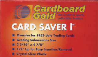 Card Saver 1 Top Loaders New 10 CT Lot  