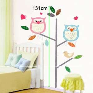 Removable Wall Decal 2 CUTE OWLS ON THE BRANCH  