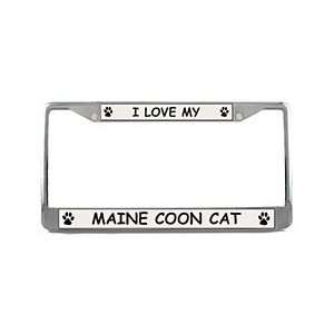  Maine Coon Cat License Plate Frame