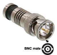 10x CCTV RG6 BNC male compression coax connector  