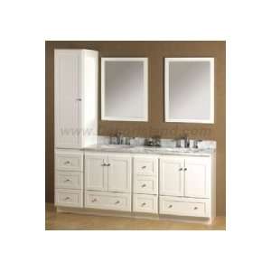   Set W/ 2 Undermount Ceramic Vessel Sinks & 2 Mirrors MC6063 M01 Maple
