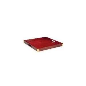 GET LUX 2121 M   Square Wood Room Service Tray, 21 x 21 x 