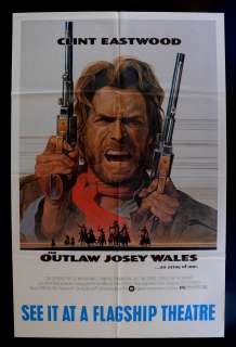 OUTLAW JOSEY WALES * 1SH ADV WILDING ORIG MOVIE POSTER  