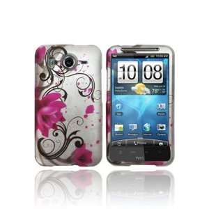  HTC Inspire 4G Graphic Rubberized Shield Hard Case   Pink Lotus 