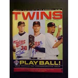 Joe Nathan & Brad Radke Minnesota Twins Autographed 2005 Twins 