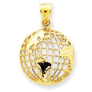  14k Polished Globe Pendant Jewelry