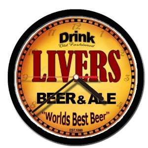 LIVERS beer and ale cerveza wall clock 