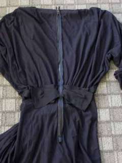 2K Lanvin XS Drape Bat Sleeve Twist Wrap Bubble Skirt Dress  