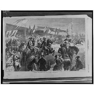 Men,Horses,Jousting Tournament,1869,W.S.L. Jewett 