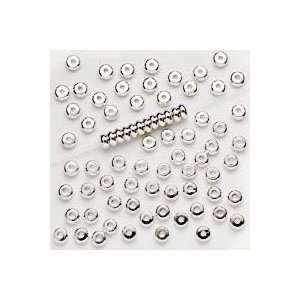 Silver Plated Heishe Spacers Beads 4mm (100) 36101 
