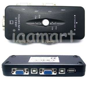 USB 2.0 KVM Switch BOX Video Monitor VGA/SVGA 4 Port  