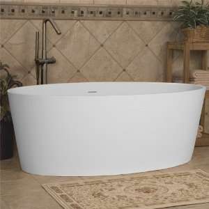  63 Lesa Freestanding Resin Tub   With Overflow (includes 