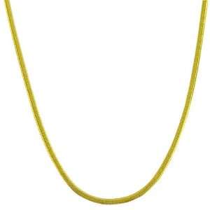  14 Karat Yellow Gold Oval Snake Chain (18 inch) Jewelry
