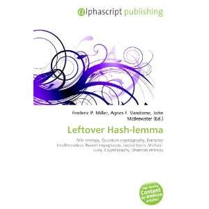  Leftover Hash lemma (9786132730930) Books