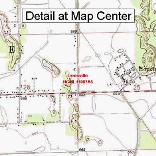   Topographic Quadrangle Map   Leesville, Illinois (Folded/Waterproof