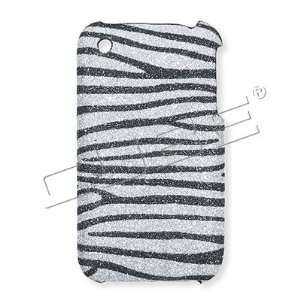 Apple iPhone 3G/3GS   Leather Design Black & Gray Zebra Skin Pattern 