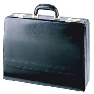  Bugatti Black Leather Attache Case 5 Exp. 6 Office 