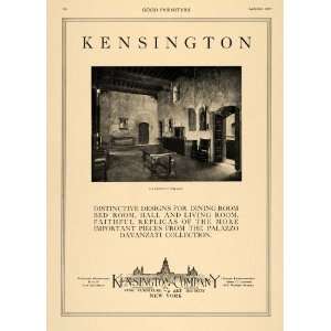 1917 Ad Davanzati Palace Kensington Company Furniture   Original Print 