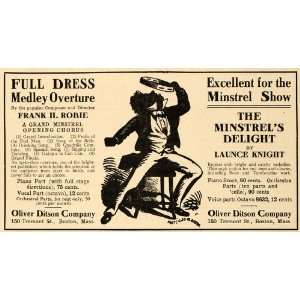  1910 Ad Minstrels Delight Launce Knight Oliver Ditson 