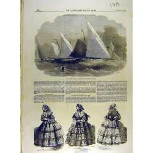  1856 Lowestoft Regatta Lateeners Paris Fashion Ladies 