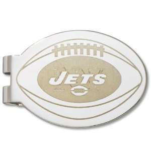   York Jets Silver Plated Laser Engraved Money Clip