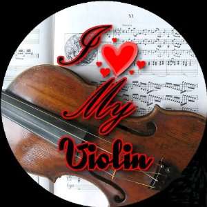  I Love My Violin 2.25 inch Large Badge Style Round Fridge 