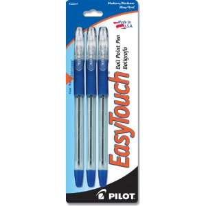  Pilot EasyTouch Ballpoint Stick Pen, Medium Point, 3 Pack 