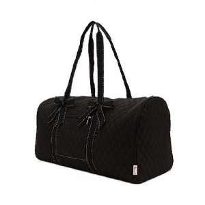  Large Quilted Duffle Bag   Black (21x12x11) Everything 