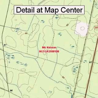 USGS Topographic Quadrangle Map   Mc Kinnon, Georgia (Folded 