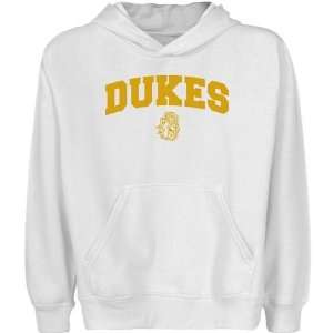  James Madison Dukes Youth White Logo Arch Pullover Hoody 