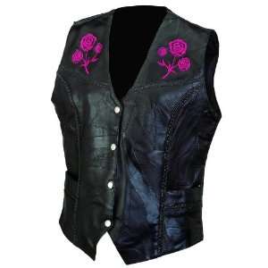  Rock Design Ladies Genuine Leather Vest ( Size S 