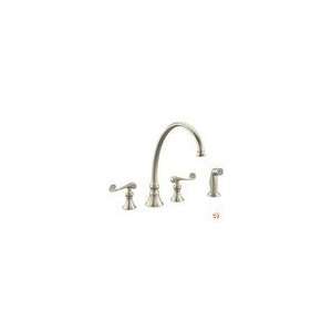 Revival K 16111 4 BN Kitchet Sink Faucet w/ Sidespray, Scroll Lever H