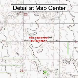  USGS Topographic Quadrangle Map   Kulm Edgeley Dam, North 
