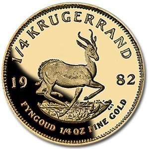  1982 1/4 oz Proof Gold South African Krugerrand 