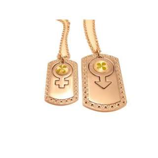  Lucky 4 Leaf Clover Couples Necklaces Clothing