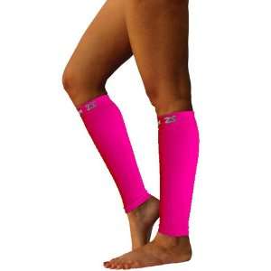  Zensah Compression Leg Sleeves in Neon Pink Health 
