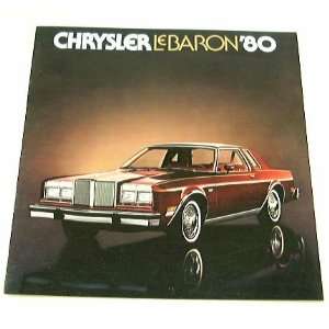  1980 80 Chrysler LeBARON BROCHURE Medallion Salon 