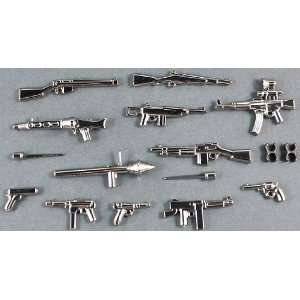 BrickArms 2.5 to 4 Inch Scale Figure Style Chrome World @ War Weapons 