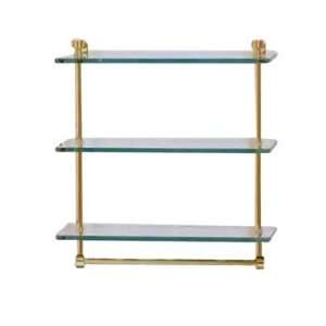 FT 5TB Style 22 Triple Glass Shelf with Towel Bar   Antique Bronze By 