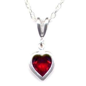  Swarovski Red Crystal Heart Pendant 18 Chain Necklace 