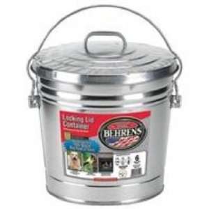  Galvanized Steel Locking Lid Can With Lid Steel 6 Gallon 